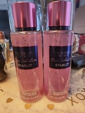 2 Victoria's Secret Pure Seduction Starlit Fragrance Body Mist Spray 8.4 oz New