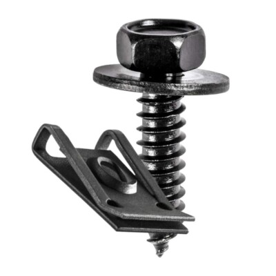 10 Sets U-Nuts & 6.3x1.81x25mm Bolts Kit   10mm Hex, 17mm Washer, Panel Clips