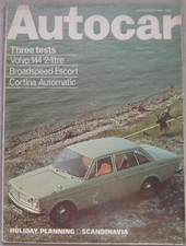 Autocar magazine 20/2/1969 featuring Broadspeed Ford Escort, Volvo 144, Lotus