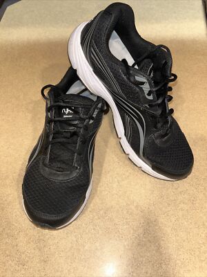 Womens Ryka Spark Mesh Lace Up Athletic Shoes Size M Black