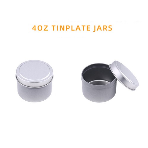 4oz Round Candle Jars Reusable Metal Tins with Lids for Candle Making Craft - Picture 15 of 20