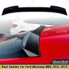For 2015-2023 Ford Mustang S550 V Style Gloss Black Rear Window Roof Top Spoiler