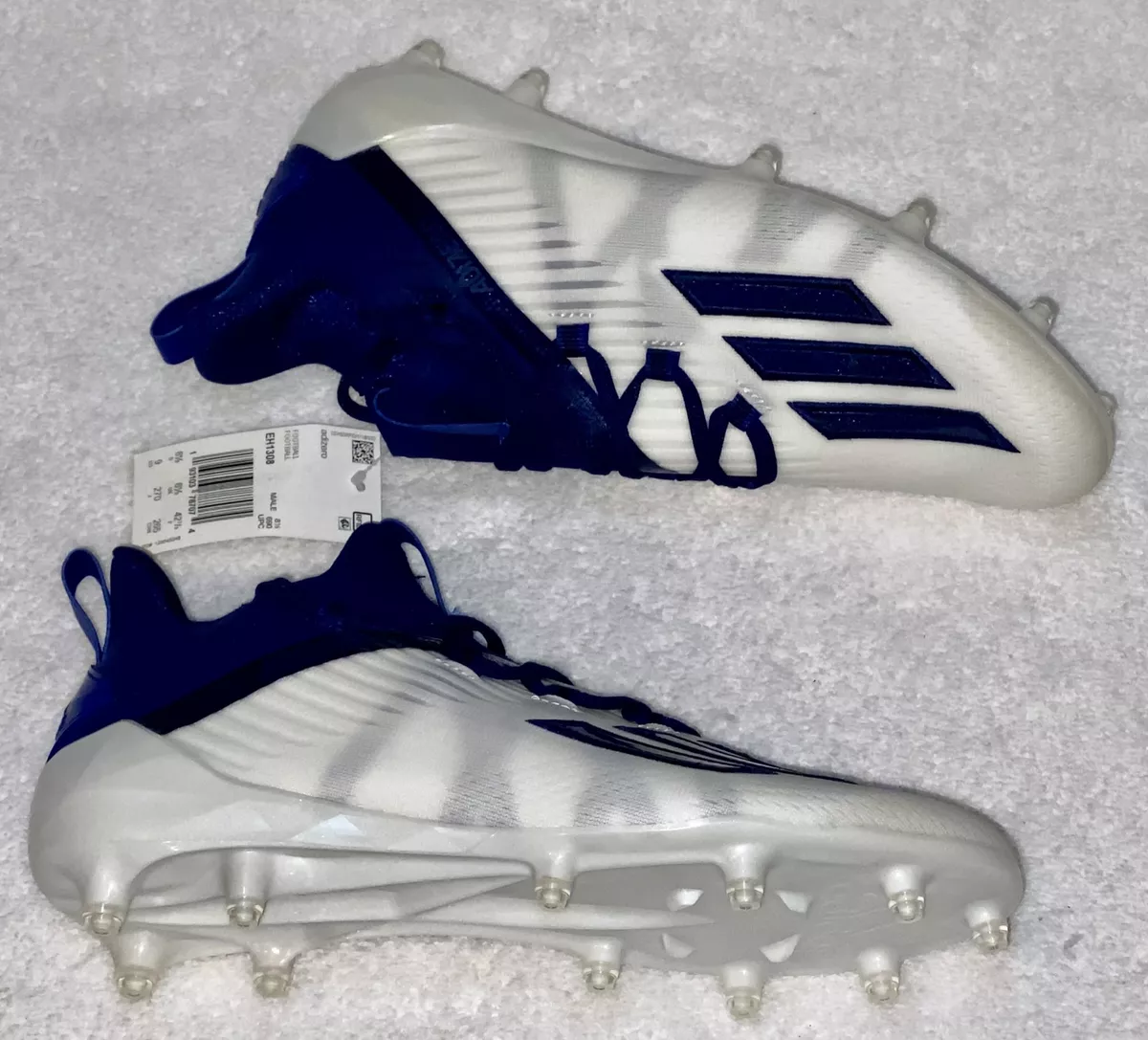 adidas football cleats white and blue