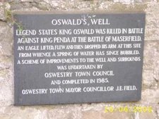 Photo 6x4 St. Oswald's Well Plaque Oswestry/Croeswallt Click on the link c2006