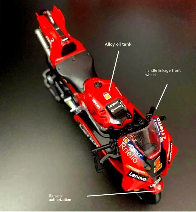 NEW Maisto 1/18 Ducati Lenovo Team #1 2023 Moto Gp Motorcycle Diecast Model Toy - Image 3 of 4