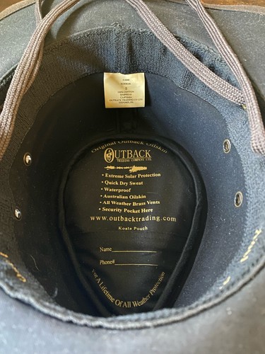 Outback Trading Company Men's Kodiak Brown Oilskin Hat 1480-BRN sz SMALL - Picture 7 of 8