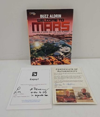 Signed Buzz Aldrin Welcome to Mars Making a home on the Red Planet Nat Geo COA - Picture 2 of 10