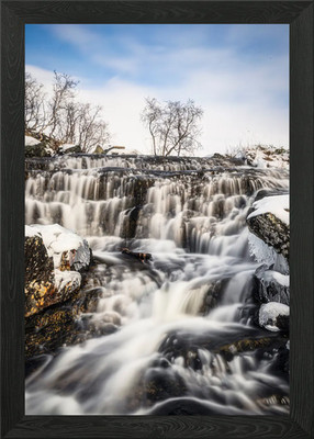 Tsahkal Falls First Snow Framed Wall Art Poster Canvas Print Picture