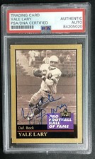 Yale Lary Signed 1991 Enor #84 Football Card HOF Lions Autograph PSA/DNA