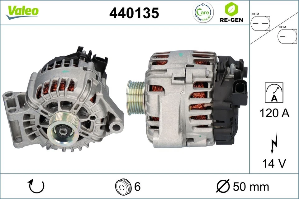 ALTERNATOR 440135 FOR FORD CAF479Q0/CT 1.5L 4cyl ECOSPORTM1DD/M1DA/B7DA 1.0L - Image 2 of 4