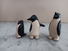 Handpainted, Hand Crafted Clay Penguin Family Figurines