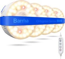 Barrina 4Pcs Magnetic Orbgrow OG09 Puck LED Grow Light 660nm Red LEDs w/ Timer