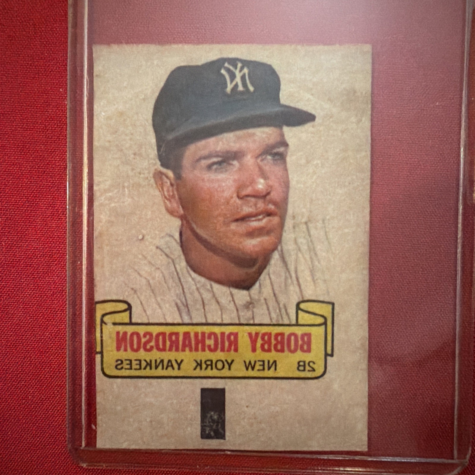 1966 Topps Bobby Richardson NNO Rub-Offs New York Yankees FREE SHIPPING PWE
