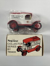 ERTL Texaco 1913 Ford Model T Van Car Coin Bank 2128 w/Key in Box 1984 Series 1