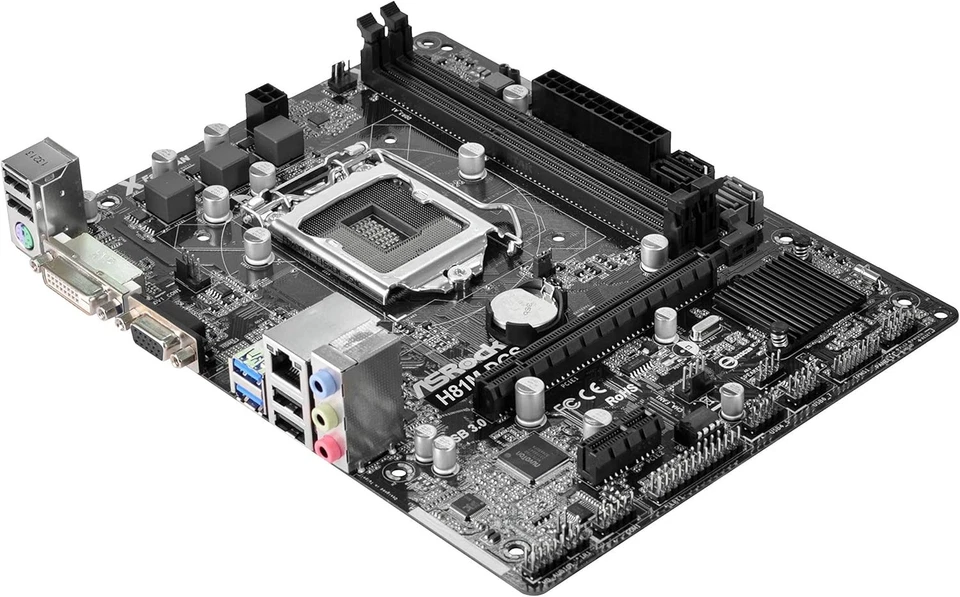 SCHEDA MADRE SOCKET 1150 ASROCK H81M-DGS + CPU PENTIUM G3450 + 4 GB DDR3 CON DIS - Immagine 4 di 4
