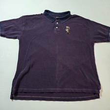 Vintage 90s Looney Tunes Taz Polo Shirt Mens XLarge Purple Warner Bros Studio