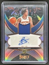 2024-25 Panini Select Pacome Dadiet Jersey Auto RC #/199 Knicks Rookie