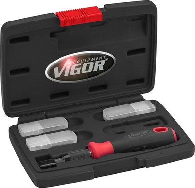 Vigor V6030 Scraper Set | 356 g, 16 pieces, remove plaques, stickers, vignettes 