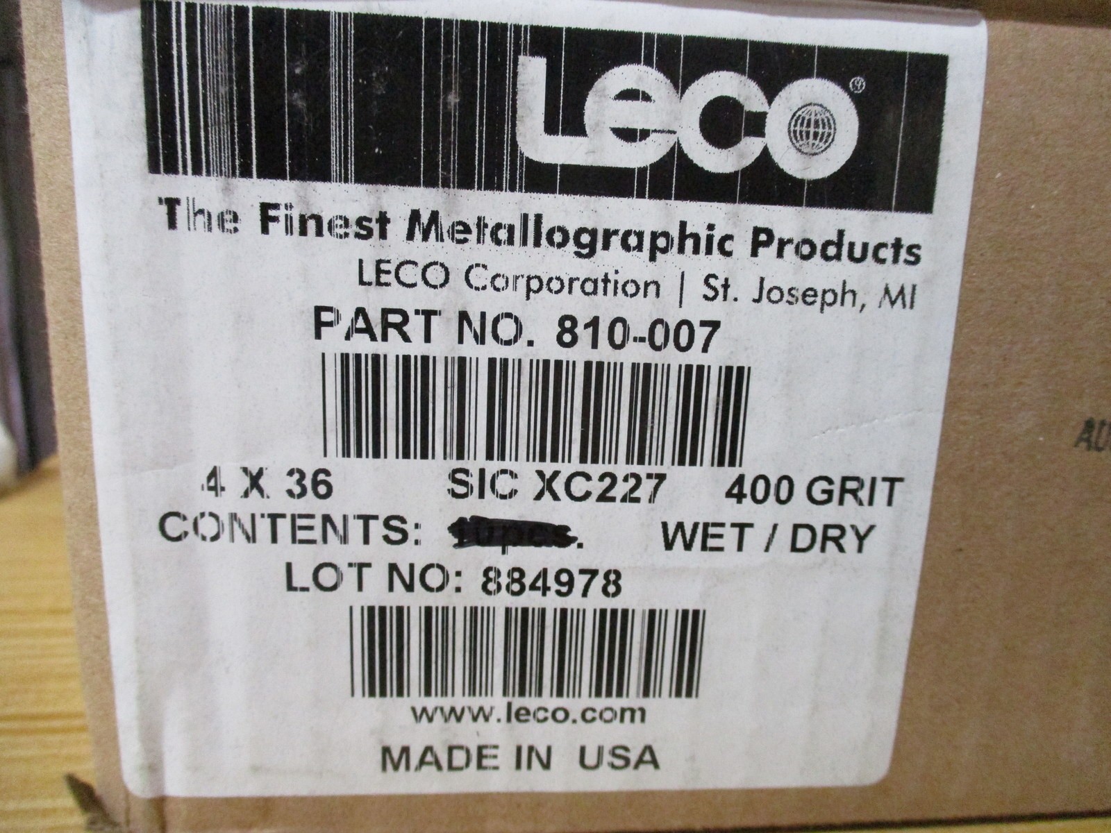 Leco 810-007 Silicon Carbide SIC Abrasive Belt 810007 (Pack of 9)