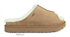 UGG Greenport Slide Chestnut Open Toe Fur Slippers Womens Size 8 -NIB-