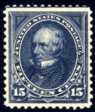 US 274 15c First Bureau 1895 Henry Clay double line watermark PSAG cert VF NH