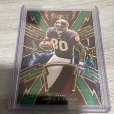2020 Panini Select Sparks Andre Johnson Patch Green Prizm Texans Serial /5