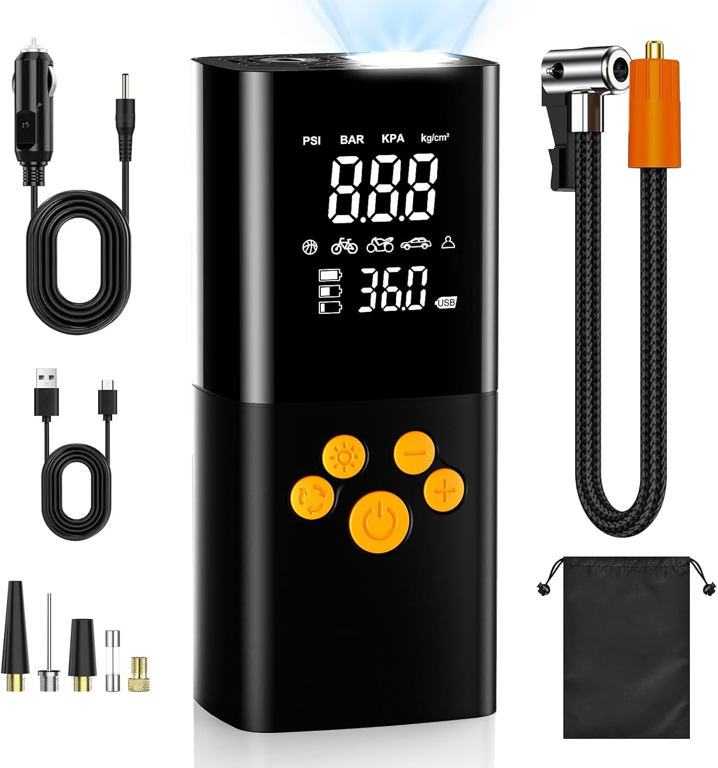 Compressore Elettrico 160PSI 10000mAh - Il Gadget Auto Definitivo