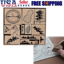 Handmade Map Making Stamp Kit,Map Making Stamp Kit,Stamps for Card Making