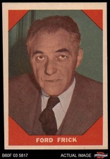 1960 Fleer #74 Ford Frick none HOF 5 - EX