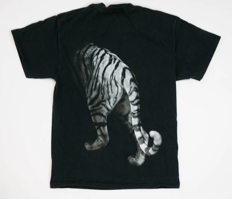 Camisa De Colección Blanca Tigre Siegfried And Roy Las Vegas Para Hombre Camiseta Negra Mediana Foto 2 de 4