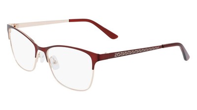 Marchon NYC Women's Eyeglasses, 601 Matte Bordeaux/Rose Gold   53-16-140