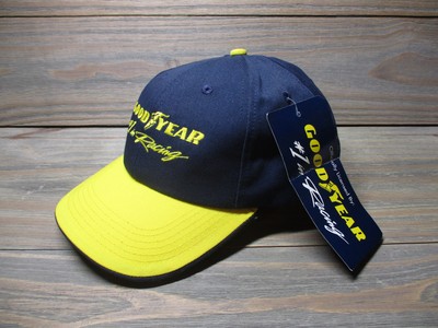 VINTAGE Goodyear Hat Cap Snap Back Racing Embroidered Trucker Mens K-Products 90