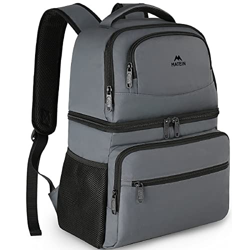 Insulated Cooler Backpack for Men Holds 26 Cans Austere Grey