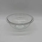 Pyrex 1.5 Liter Nested Mixing Bowl #323 Clear Glass Flat Rim USA Vintage