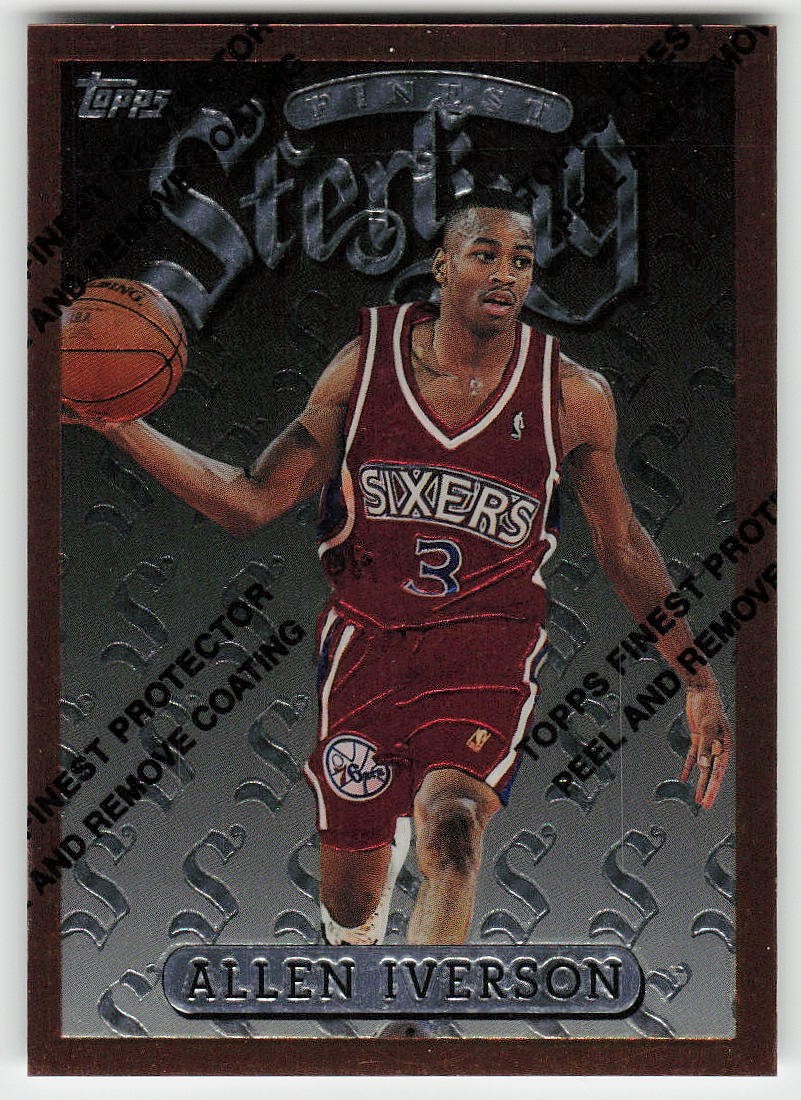 1996-97 Finest #240 Allen Iverson BASKETBALL Philadelphia 76ers