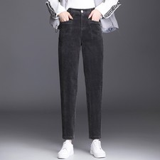 Women's Corduroy Pants New Winter 2026 Harem Pants Padded Loose Pants Wide Pants