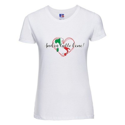 T-shirt bambino da colorare 8 COLORI PER TESSUTI INCLUSI stampa Andrà tutto bene
