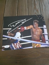 DOLPH LUNDGREN SIGNED 'ROCKY IV' IVAN DRAGO 8x10 MOVIE PHOTO jsa COA