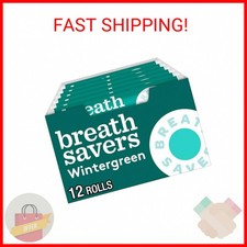 BREATH SAVERS Wintergreen Sugar Free Breath Mints Rolls, 0.75 oz 24 Count 