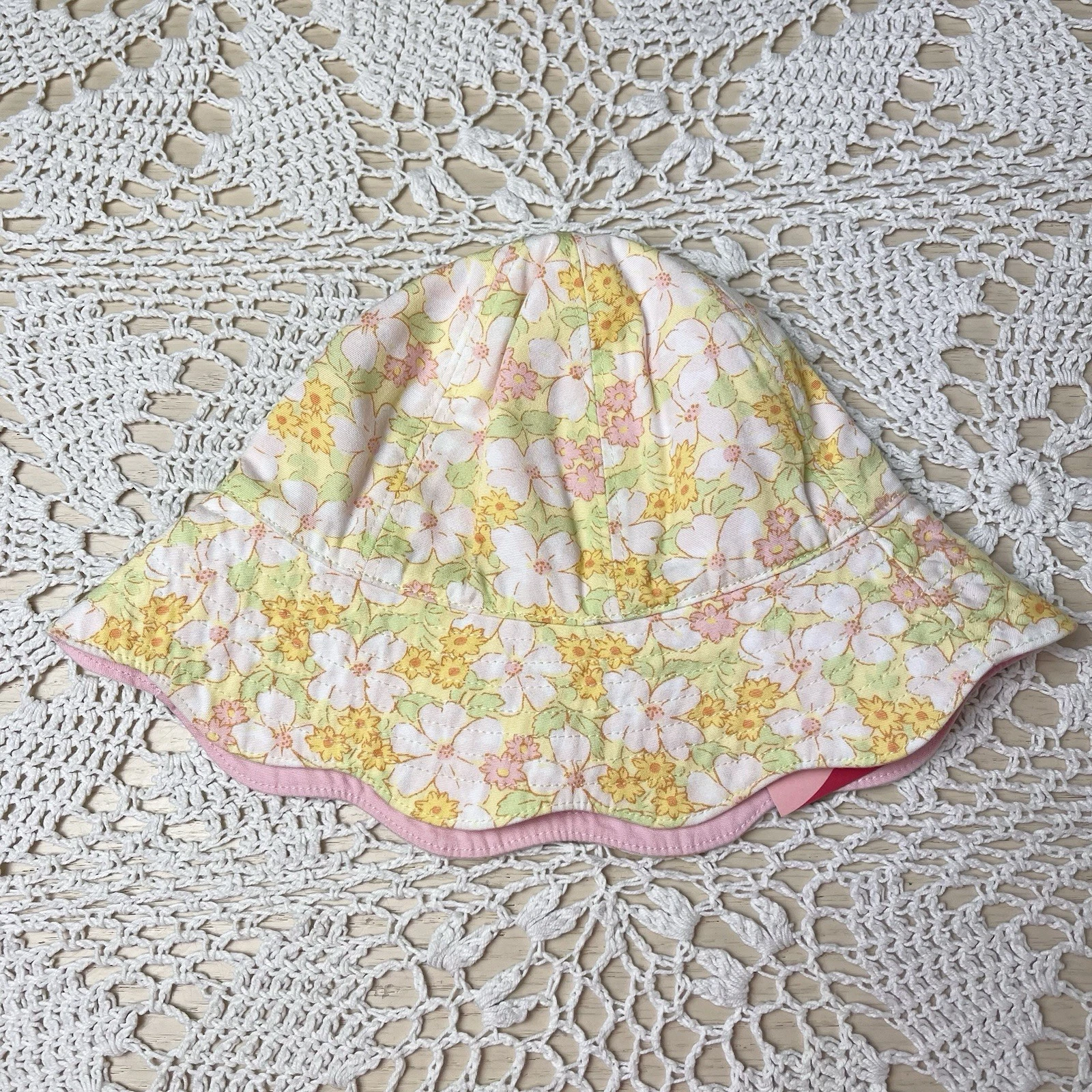 Vintage Y2K Vintage Gymboree Baby Girl 6-18 Months WIldflower Fields NWT Sun Hat