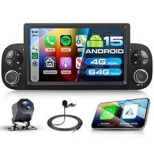 Autoradio Fiat Panda 2012-2020 7" Touchscreen Android 15 CarPlay Wireless GPS Bl - Miniatura 1