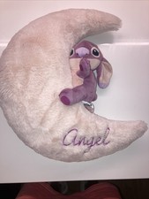 Disney Lilo & Stitch Angel On A Moon Plush Soft Toy Teddy Bear