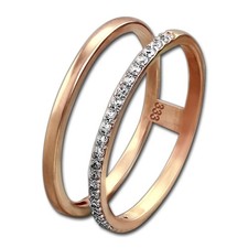 GoldDream Doppel-Ring Gr.58 333er Rosegold Zi...