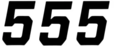 Dcor Race Plate Number #5 6"H Black 3-Pack