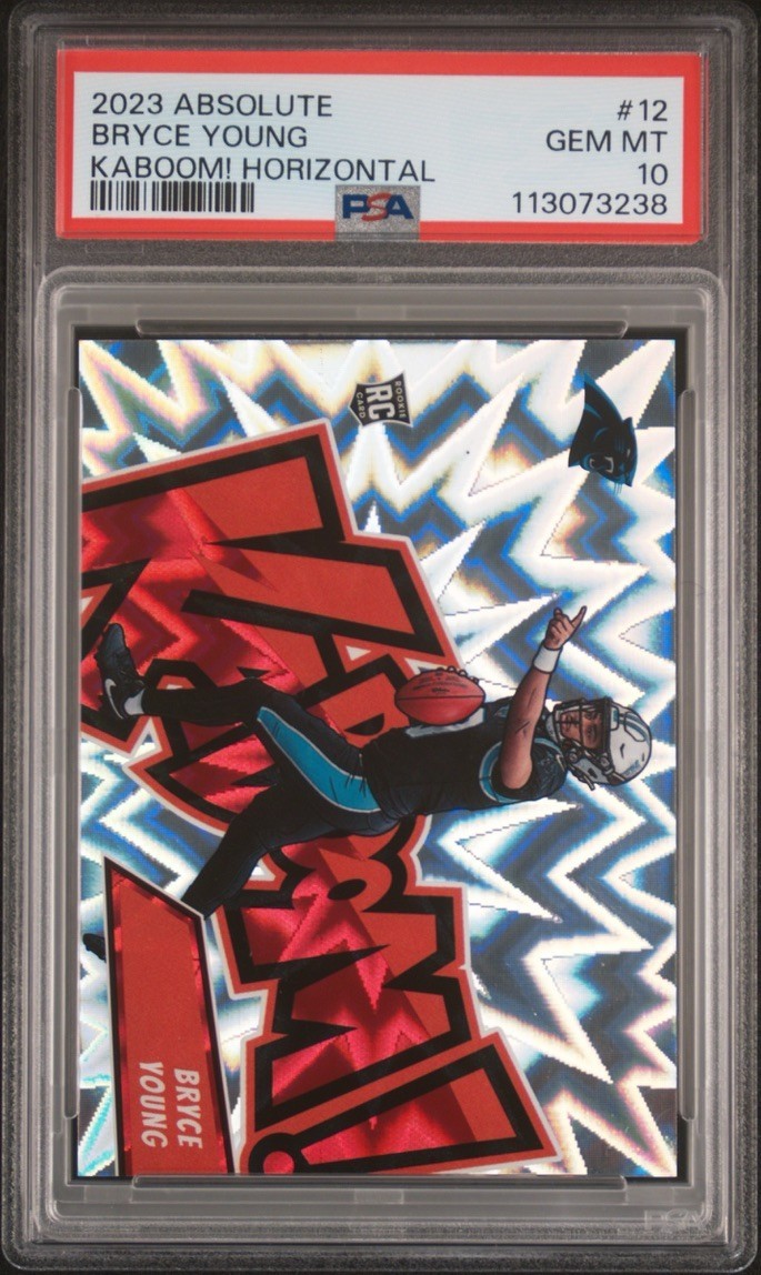 BRYCE YOUNG 2023 PANINI ABSOLUTE KABOOM! ROOKIE #12 PSA 10