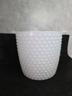 Vintage Anchor Hocking Milk Glass Hobnail Ice Bucket/Cookie Jar With No Lid