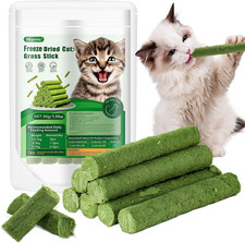 30G Cat Grass Sticks, Cat Grass Treats for Teeth Cleaning Hairball Removal