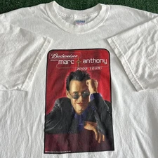 Vintage Marc Anthony Latin Salsa Singer Artist T-Shirt Mens Large 2002 Tour Y2K