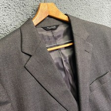 Jos. A. Bank Mens Blazer 43R Charcoal Houndstooth Wool Cashmere Academia