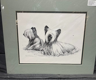 Skye Terrier Matted Print by Martha Van Loan 11 x17 signed and number